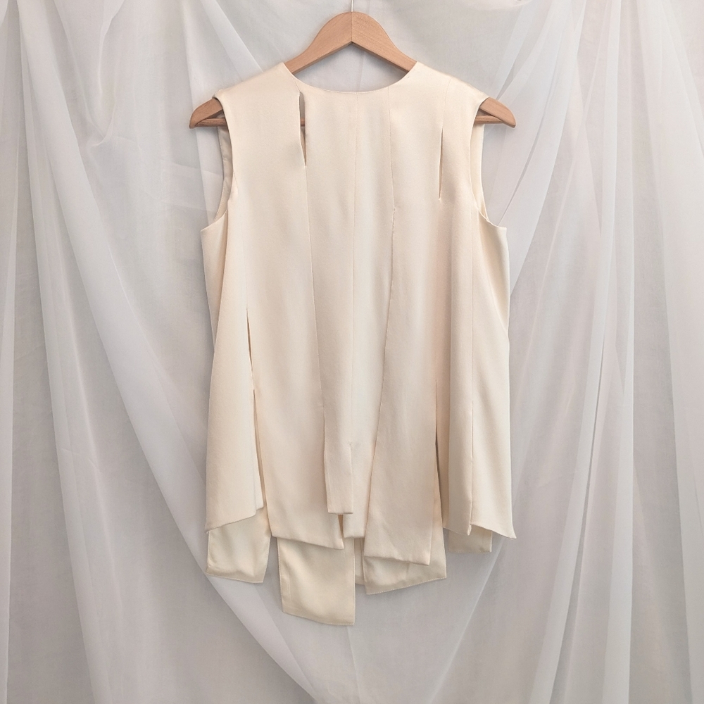 Silk asymmetrical top by Audra